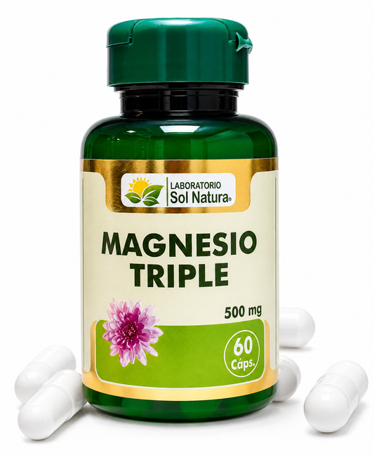 Magnesio Triple | 60 Cápsulas 500 mg - Sol Natura